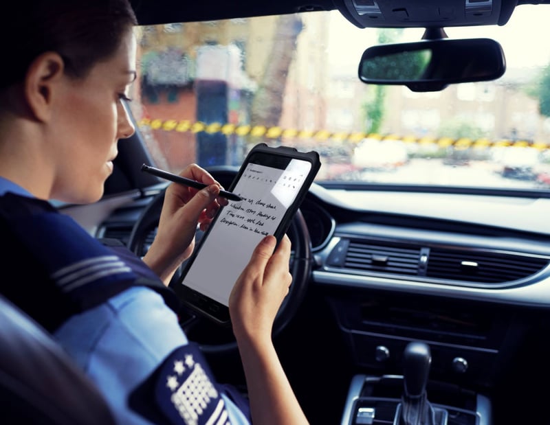 Mobil arbetsplats med Samsung surfplatta